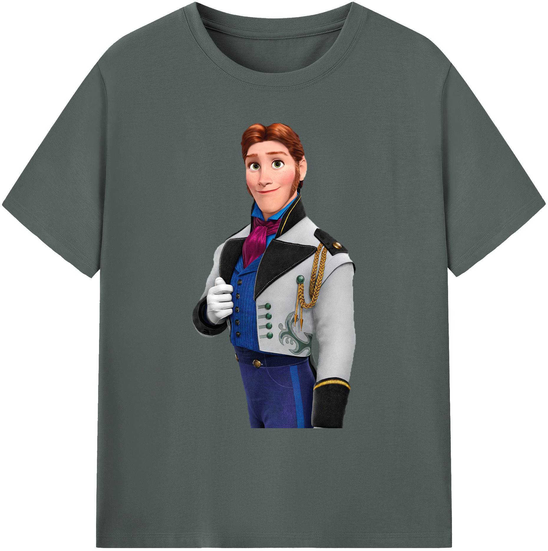 （画像用） アナと雪の女王 アンナ エルサ Frozen Anna Elsa 綿100％ メンズ半袖Tシャツ｜肌触りやわらか＆通気性